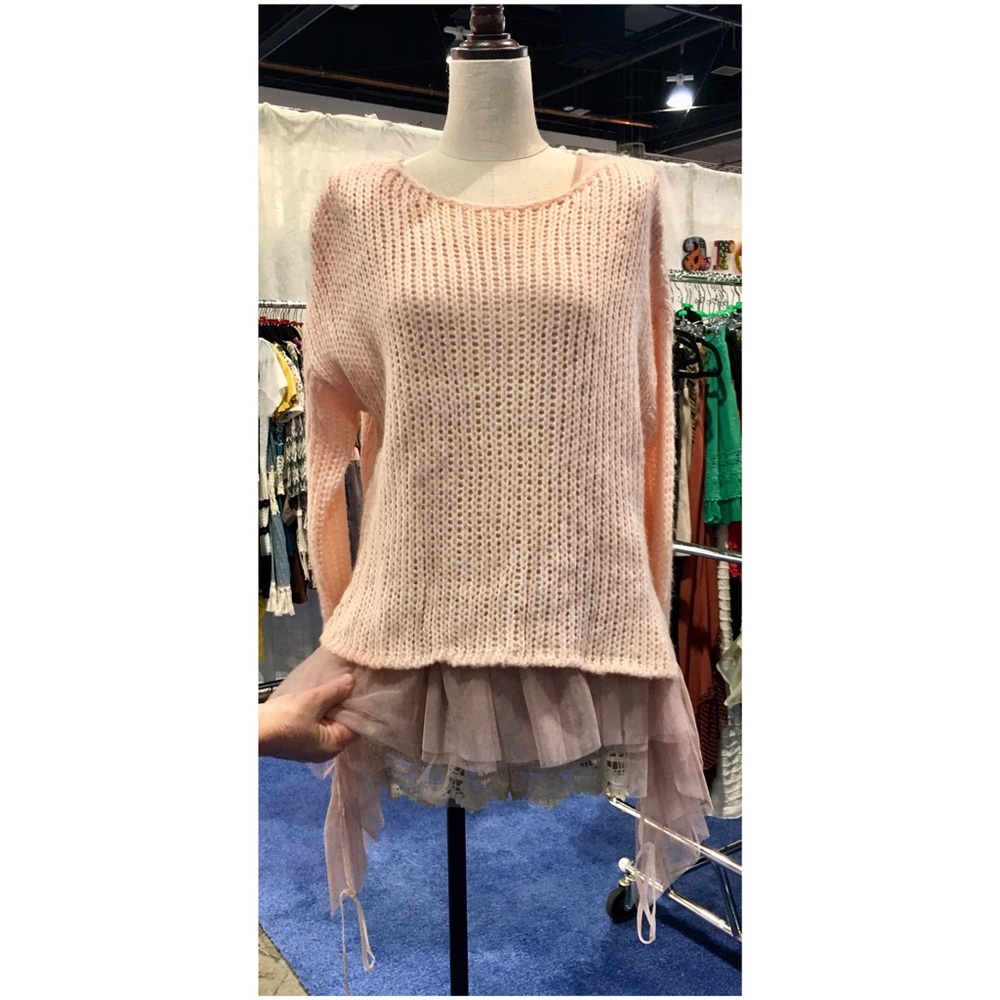 NWT Tulle Cami Sheer Taupe
